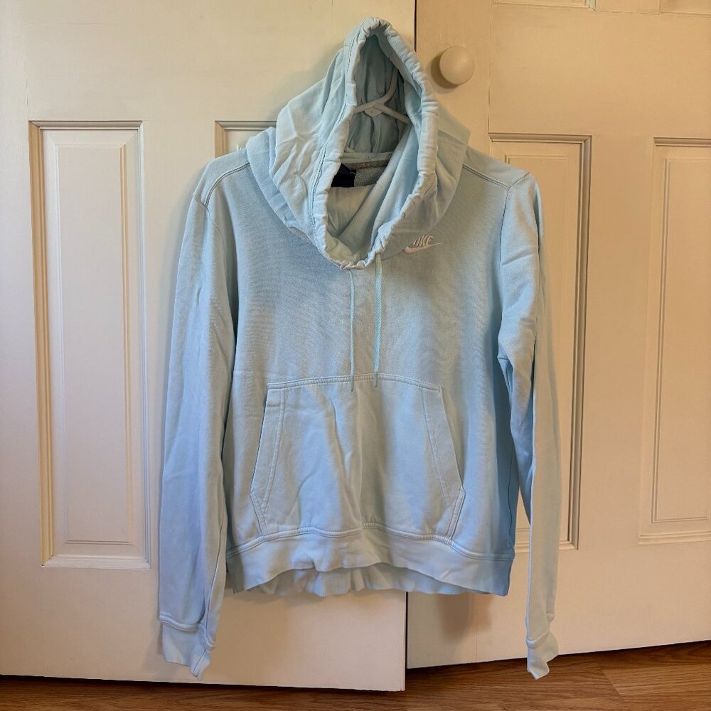 Nike Women's Funnel Neck Hoodie - Light Blue (Size S)